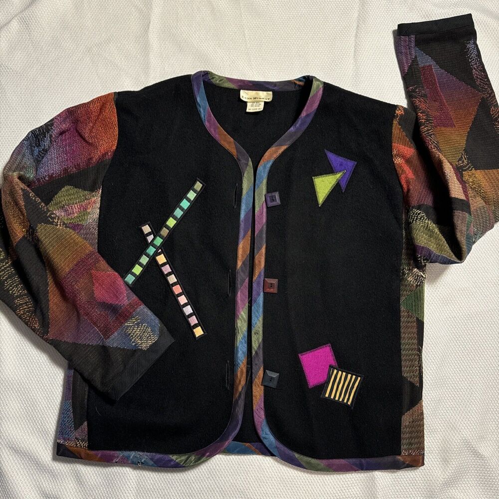 Vintage Lynn Murray Jacket Women’s Retro Artsy Tapestry Wool blend size 6